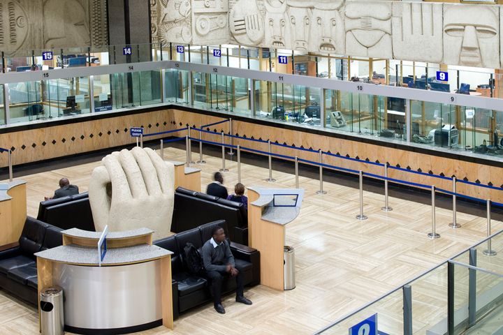 The banking floor at the Central Bank’s headquarters in Nairobi